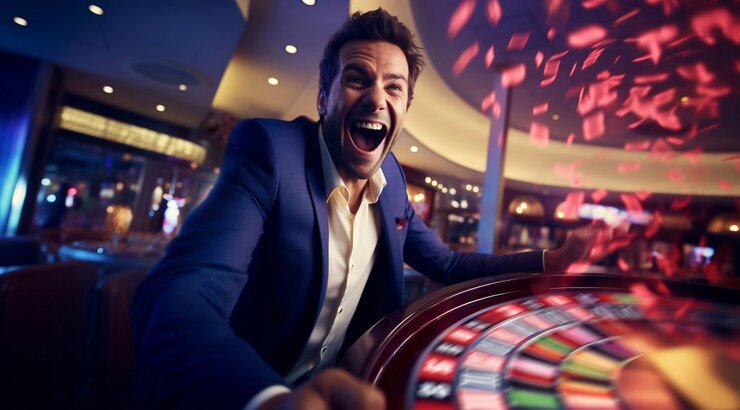 Layar permainan Playtech di ponsel menampilkan gulir slot, tombol taruhan, dan indikator saldo real-time